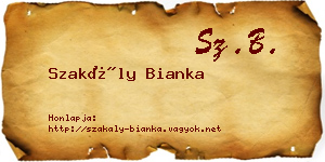 Szakály Bianka névjegykártya