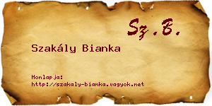 Szakály Bianka névjegykártya