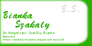 bianka szakaly business card