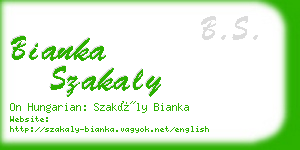 bianka szakaly business card